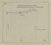 214102 Plattegrond van de bouwvlak van het nieuwe post-, telegraaf- en telefoonkantoor, gelegen tussen de ...